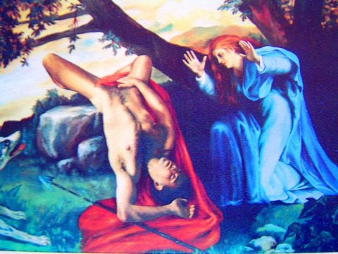 THE DEAD OF ADONIS - Peinture - Luigi Latini De Marchi - Maitre Venitien 