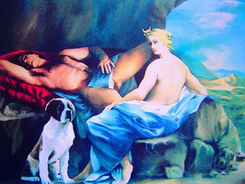 ENDYMION AND SELENE - Peinture - Luigi Latini De Marchi - Maitre Venitien 