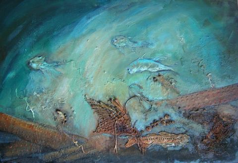 Abysses de la mer - Collage - Denise Faucher