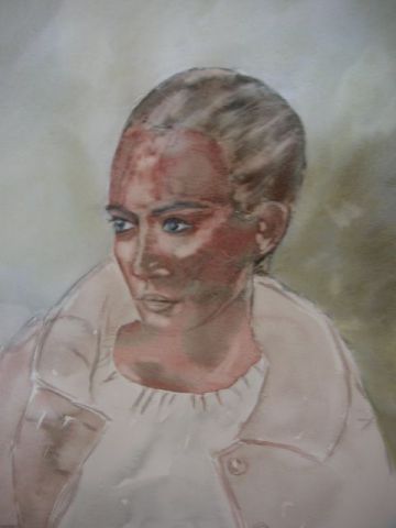 portrait de B - Peinture - Foriat Isabelle