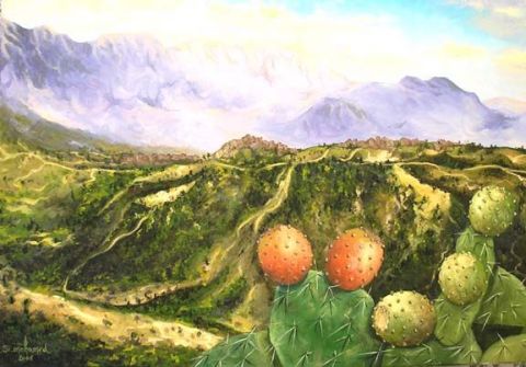 L'artiste simohamed - paysage kabyle