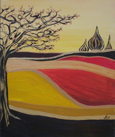 L'arbre du desert - Peinture - Jaclinn Roos