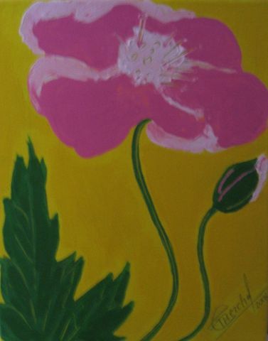 fleur rose - Peinture - ALTAIR