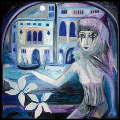 Magic theater of Venice - Peinture - Flocy Abguillerm