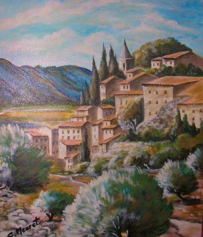 village de provence - Peinture - christiane Forli