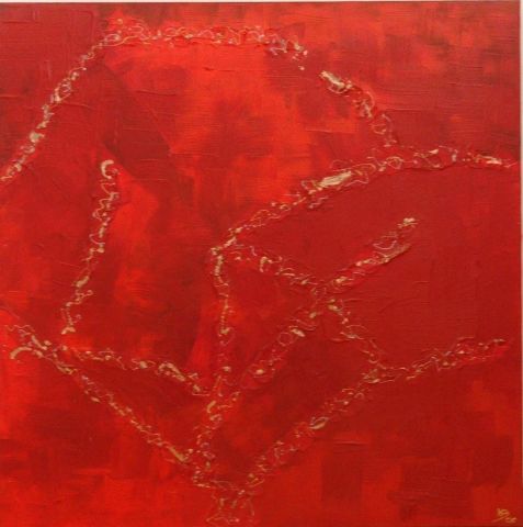 rouge rage - Peinture - Corinne BIHAN MARTEL