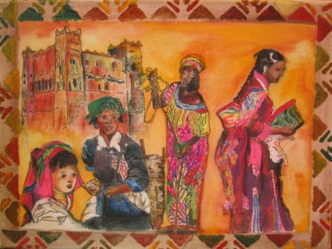 Les nomades : Les femmes - Peinture - savanna Yung 