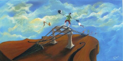 Ê tre sur une corde raide - Peinture - MDuguay Ê tre sur une corde raide - Peinture - MDuguay