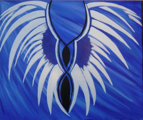 les ailes du masque - Peinture - Anjy