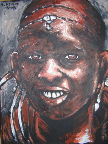 Masai - Peinture - steve sauzay