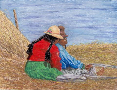 L'artiste domnanteuil - Sérénité sur les rives du lac TITICACA