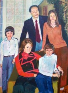 Peinture de Denise Benacerraf: en famille