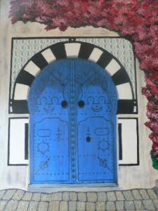 Peinture de Karol: Porte tunisienne