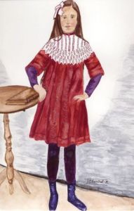 Peinture de chantalthomasroge: La petite fille en rouge