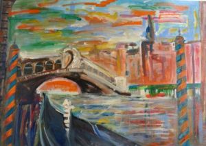 Voir cette oeuvre de Marie-Ange Babey-Gherardi: Le Pont du Rialto à Venise