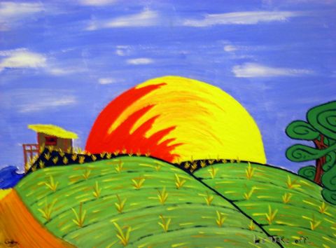 Le take off - Peinture - Geoffrey Petit Le take off - Peinture - Geoffrey Petit