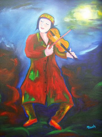 L'artiste Martine Bach - Le violoniste