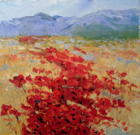 L'artiste Veronique LANCIEN - COQUELICOTS ET BLES n°1 L'artiste Veronique LANCIEN - COQUELICOTS ET BLES n°1