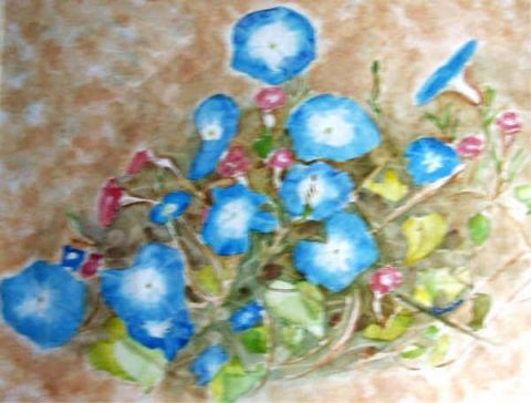 liserons bleus - Peinture - Luigina