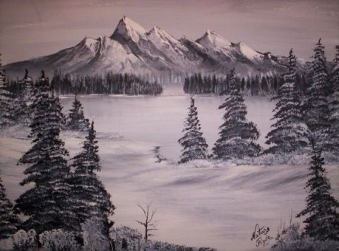 L'artiste jmkpeinture - le lac gelée