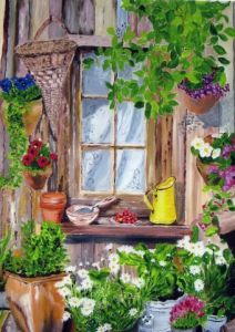 Peinture de BRUNO AUDOUIN: ma fenêtre