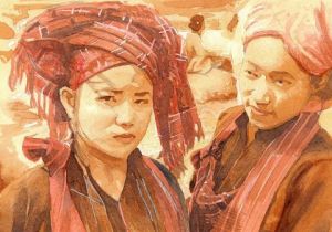 Voir cette oeuvre de httpartje-evrardnet: Femmes birmanes