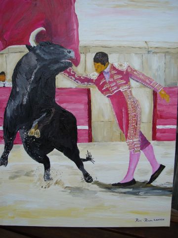 L'artiste Pierre-Romain LANVIN - culture camarguaise taureau cabré