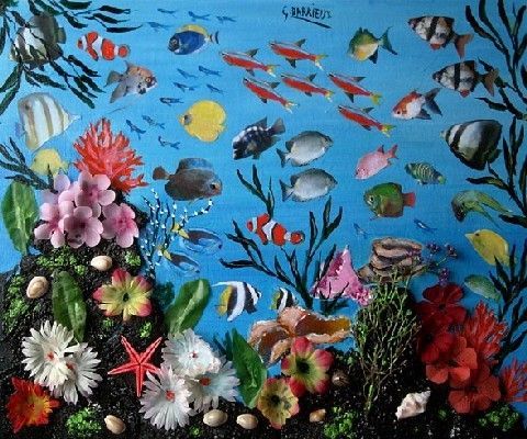 Fonds marins-12 - Collage - DARRIEUX Fonds marins-12 - Collage - DARRIEUX