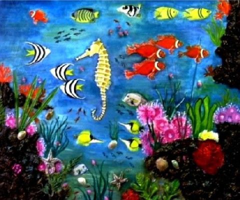 Fonds marins-3 - Collage - DARRIEUX Fonds marins-3 - Collage - DARRIEUX