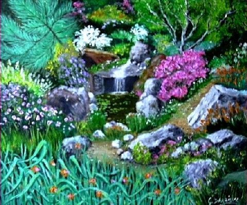 jardin extraordinaire-1 - Peinture - DARRIEUX