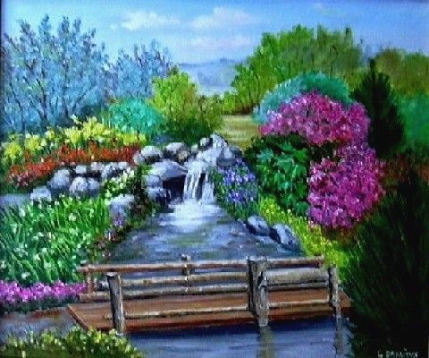 le jardin extraordinaire-2 - Peinture - DARRIEUX
