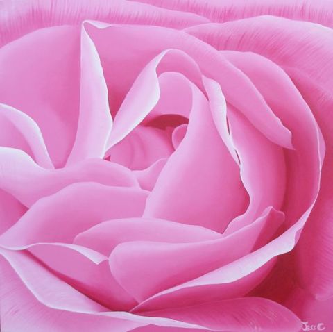 Rose rose - Peinture - JessC