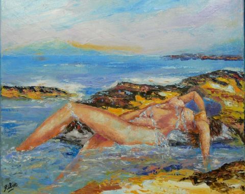 L'artiste Raoul RIBOT - Nu à marée basse
