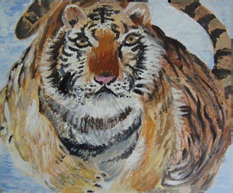 L'artiste Amira - le tigre