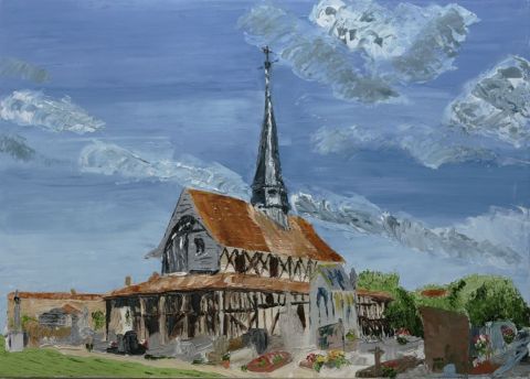 Église à pan de bois, Bailly-le-Franc (Aube) - Peinture - Le Champenois