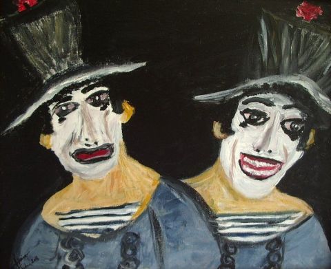 Les clowns - Peinture - Amira