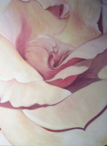 rosa groga - Peinture - Vicky Salcedo