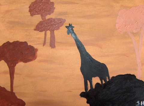 Girafe  - Peinture - Sylvie1813