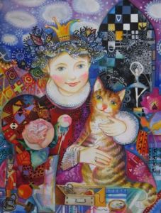 Voir le détail de cette oeuvre:  La princesse et son chaton