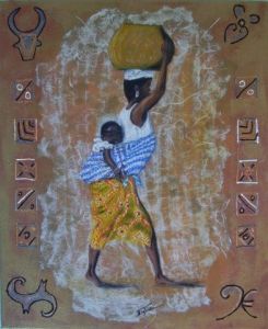 Voir le détail de cette oeuvre: Ivoirienne et enfant