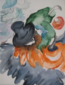 Peinture de Eliette Graf: Le jongleur