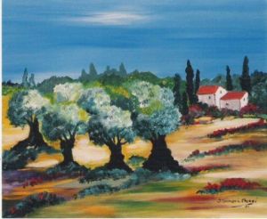 Peinture de SIMONI-CLERGE: Les oliviers