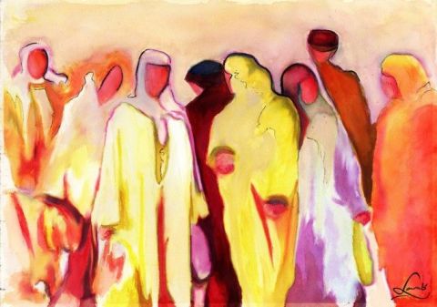 Marché du maghreb - Peinture - LAMB
