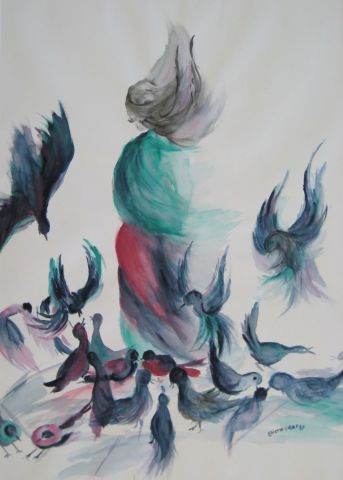 Oiseaux de la Gitane - Peinture - Eliette Graf