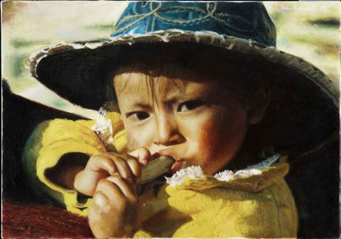 Bébé jaune - Peinture - Gilles-Paul ESNAULT