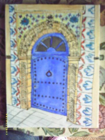 L'artiste cat - porte marocaine