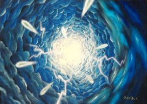 Peinture de christophe DAVID: vers la lumière des ames