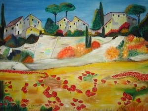 Peinture de COCO91: le village perché