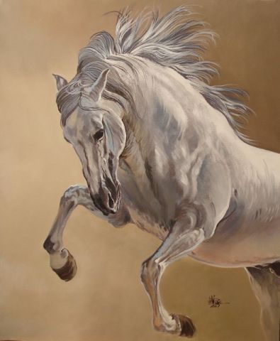 Cheval espagnol - Peinture - lois