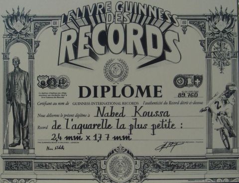 L'artiste Nahed Koussa - Record Guinness I